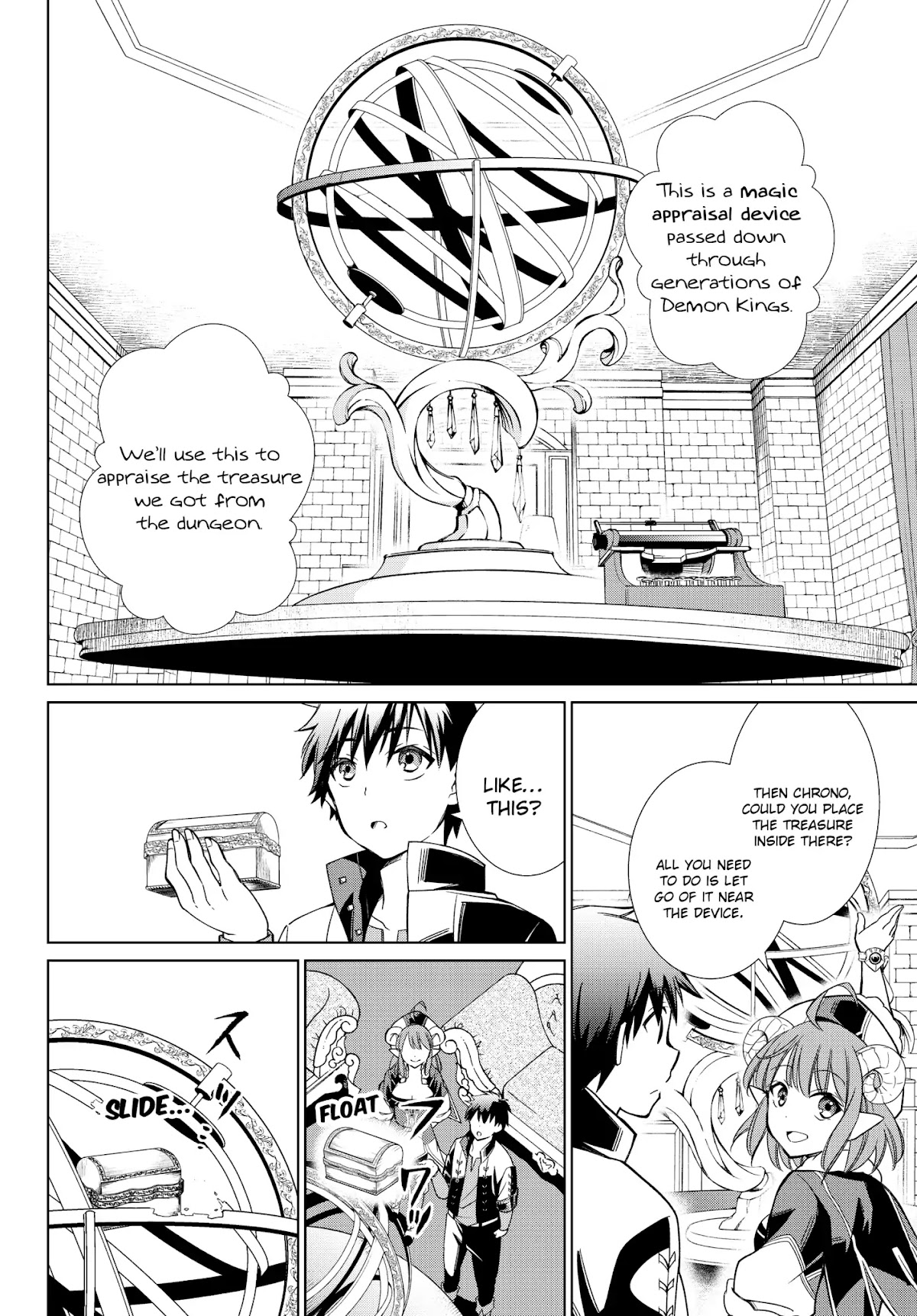 Jishou! Heibon Mazoku no Eiyuu Life: B-kyuu Mazoku nano ni Cheat Dungeon wo Tsukutteshimatta Kekka Chapter 4 page 17 - Chapter 4: Chrono Obtains His First Treasure