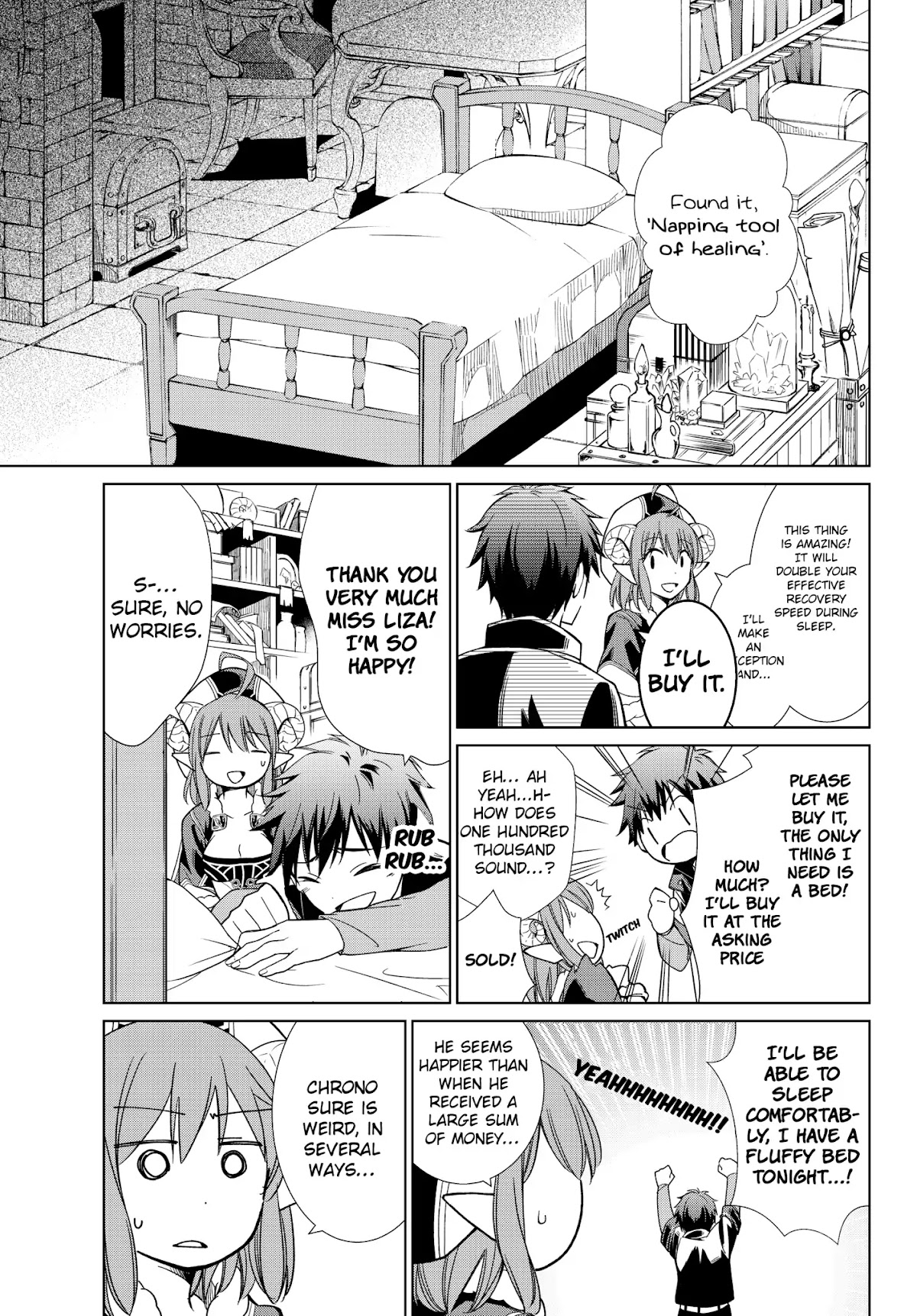Jishou! Heibon Mazoku no Eiyuu Life: B-kyuu Mazoku nano ni Cheat Dungeon wo Tsukutteshimatta Kekka Chapter 4 page 24 - Chapter 4: Chrono Obtains His First Treasure