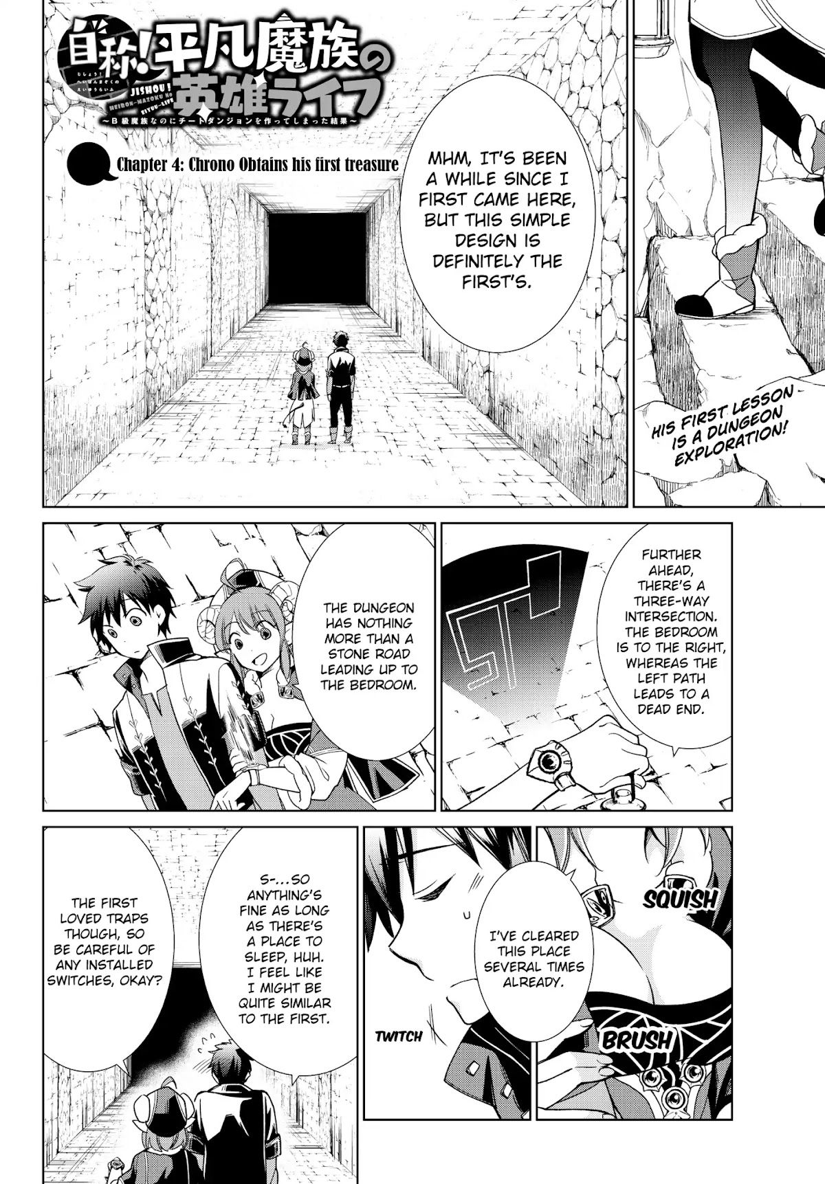 Jishou! Heibon Mazoku no Eiyuu Life: B-kyuu Mazoku nano ni Cheat Dungeon wo Tsukutteshimatta Kekka Chapter 4 page 3 - Chapter 4: Chrono Obtains His First Treasure