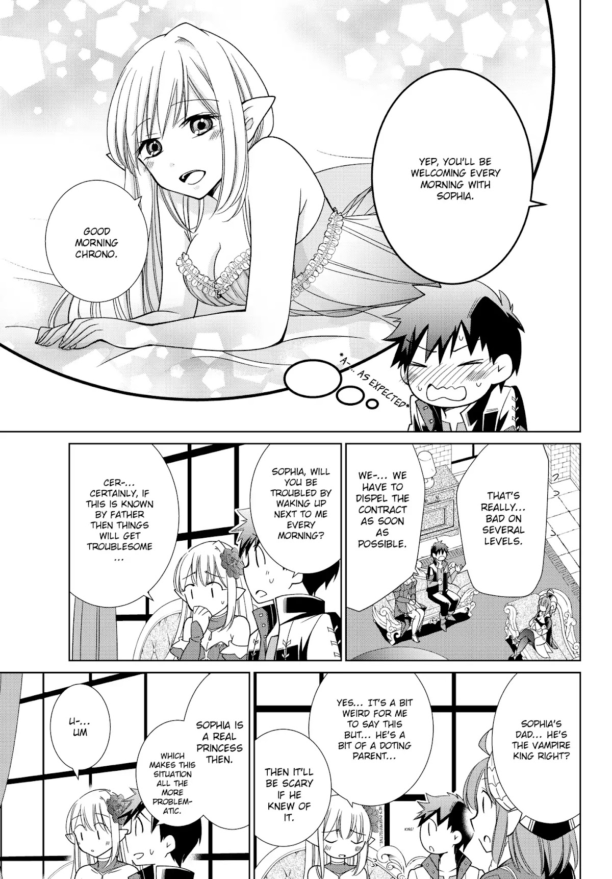 Jishou! Heibon Mazoku no Eiyuu Life: B-kyuu Mazoku nano ni Cheat Dungeon wo Tsukutteshimatta Kekka Chapter 6 page 10 - Chapter 6: Chrono, Binds Sophia