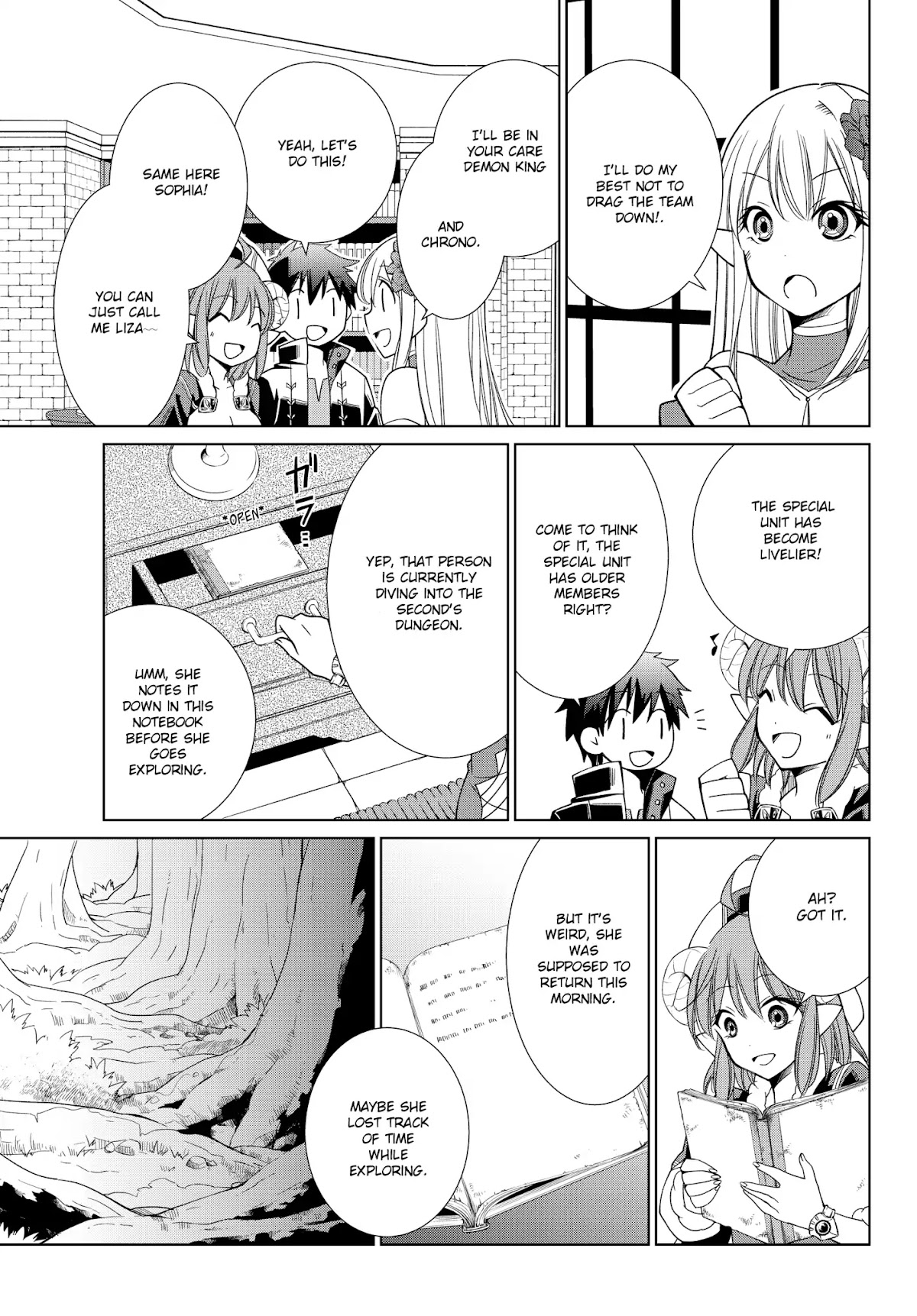 Jishou! Heibon Mazoku no Eiyuu Life: B-kyuu Mazoku nano ni Cheat Dungeon wo Tsukutteshimatta Kekka Chapter 6 page 14 - Chapter 6: Chrono, Binds Sophia