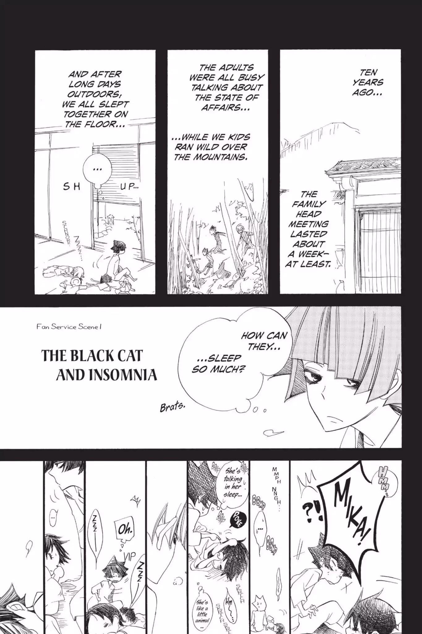 Jiujiu Chapter 17.5 page 1 - Vol.4 Fan Service Scene 1: The Black Cat and Insomnia