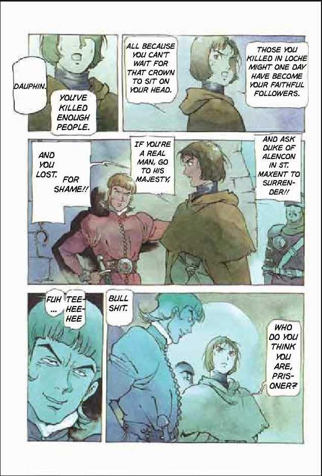 Joan Chapter 3.1 page 104 - Vol.3 Chapter 1 : 1 Agnes \ 2 Alencon \ 3 Marguerite \ 4 Feu de la Pucelle (Joan's...