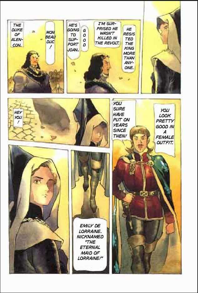 Joan Chapter 3.1 page 213 - Vol.3 Chapter 1 : 1 Agnes \ 2 Alencon \ 3 Marguerite \ 4 Feu de la Pucelle (Joan's...