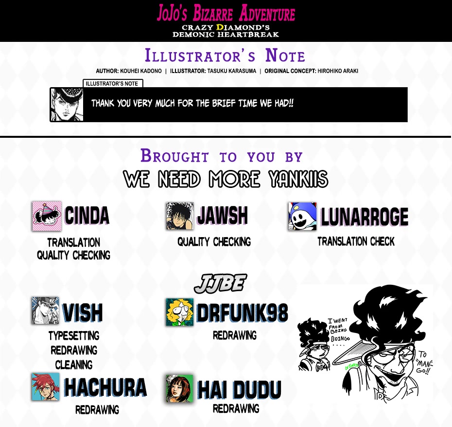 JoJo's Bizarre Adventure: Crazy Diamond's Demonic Heartbreak Chapter 16 page 34 - Chapter 16: #Final Chapter [END]