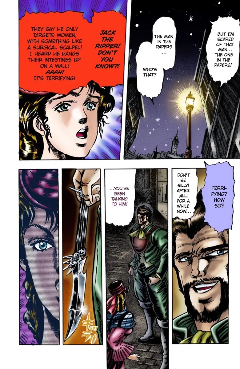 JoJo's Bizarre Adventure Part 1 - Phantom Blood (Official Colored) Chapter 18 page 7 - Chapter 18: Jack the Ripper and Zeppeli the Strange Part 1