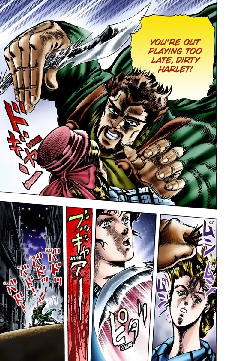 JoJo's Bizarre Adventure Part 1 - Phantom Blood (Official Colored) Chapter 18 page 8 - Chapter 18: Jack the Ripper and Zeppeli the Strange Part 1