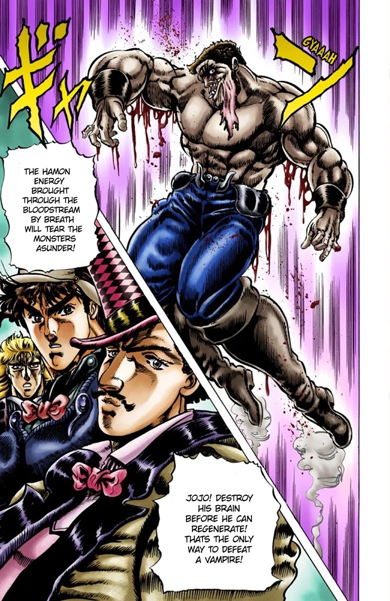 JoJo's Bizarre Adventure Part 1 - Phantom Blood (Official Colored) Chapter 23 page 2 - Chapter 23: Hamon Overdrive Part 1