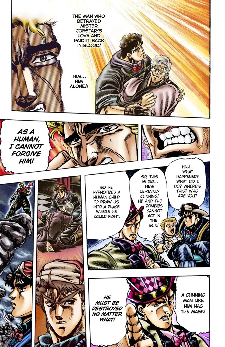 JoJo's Bizarre Adventure Part 1 - Phantom Blood (Official Colored) Chapter 25 page 4 - Chapter 25: Hamon Overdrive Part 3