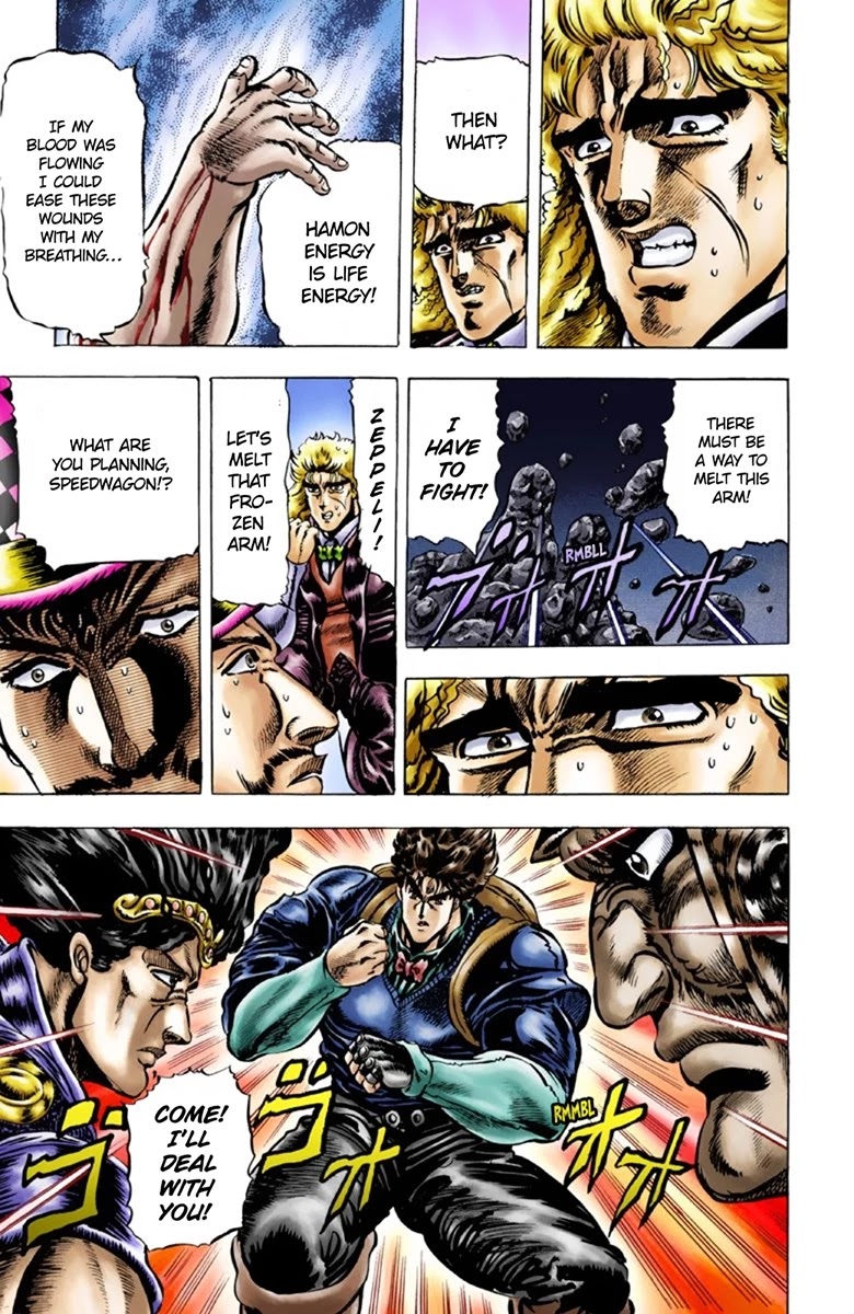JoJo's Bizarre Adventure Part 1 - Phantom Blood (Official Colored) Chapter 26 page 13 - Chapter 26: Tarkus and the Dark Knight Bruford Part 1