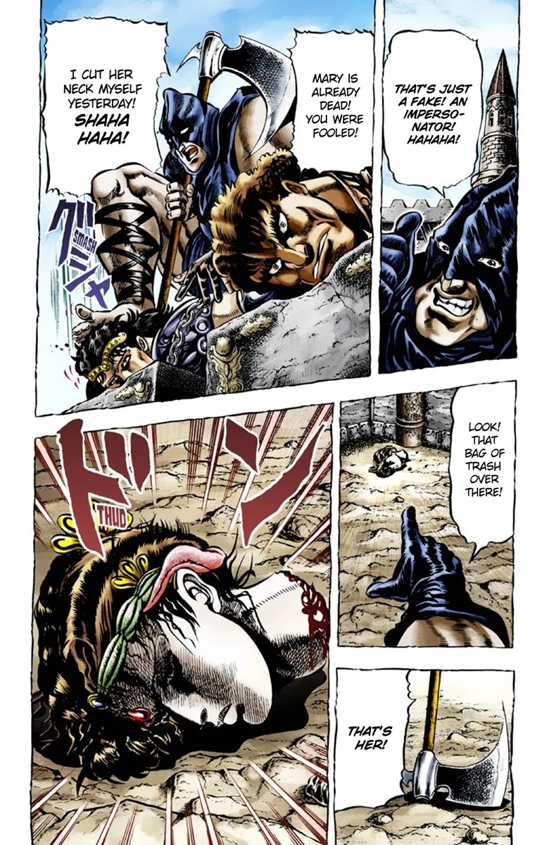 JoJo's Bizarre Adventure Part 1 - Phantom Blood (Official Colored) Chapter 27 page 14 - Chapter 27: Tarkus and the Dark Knight Bruford Part 2