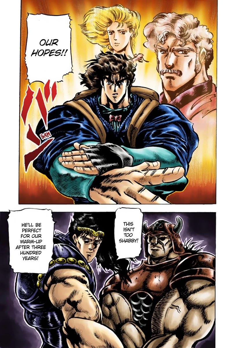JoJo's Bizarre Adventure Part 1 - Phantom Blood (Official Colored) Chapter 27 page 21 - Chapter 27: Tarkus and the Dark Knight Bruford Part 2