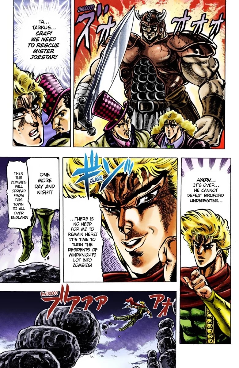 JoJo's Bizarre Adventure Part 1 - Phantom Blood (Official Colored) Chapter 28 page 12 - Chapter 28: Tarkus and the Dark Knight Bruford Part 3