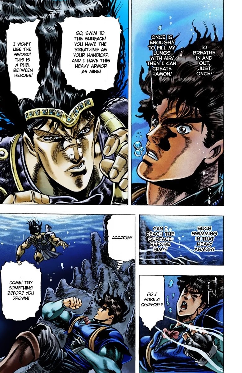JoJo's Bizarre Adventure Part 1 - Phantom Blood (Official Colored) Chapter 28 page 14 - Chapter 28: Tarkus and the Dark Knight Bruford Part 3