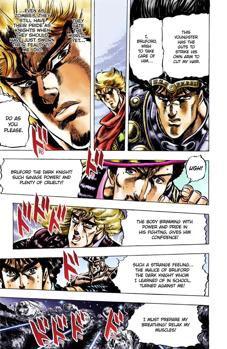 JoJo's Bizarre Adventure Part 1 - Phantom Blood (Official Colored) Chapter 28 page 6 - Chapter 28: Tarkus and the Dark Knight Bruford Part 3
