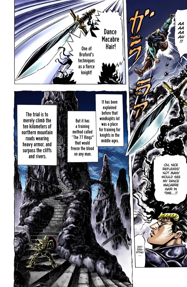 JoJo's Bizarre Adventure Part 1 - Phantom Blood (Official Colored) Chapter 28 page 9 - Chapter 28: Tarkus and the Dark Knight Bruford Part 3