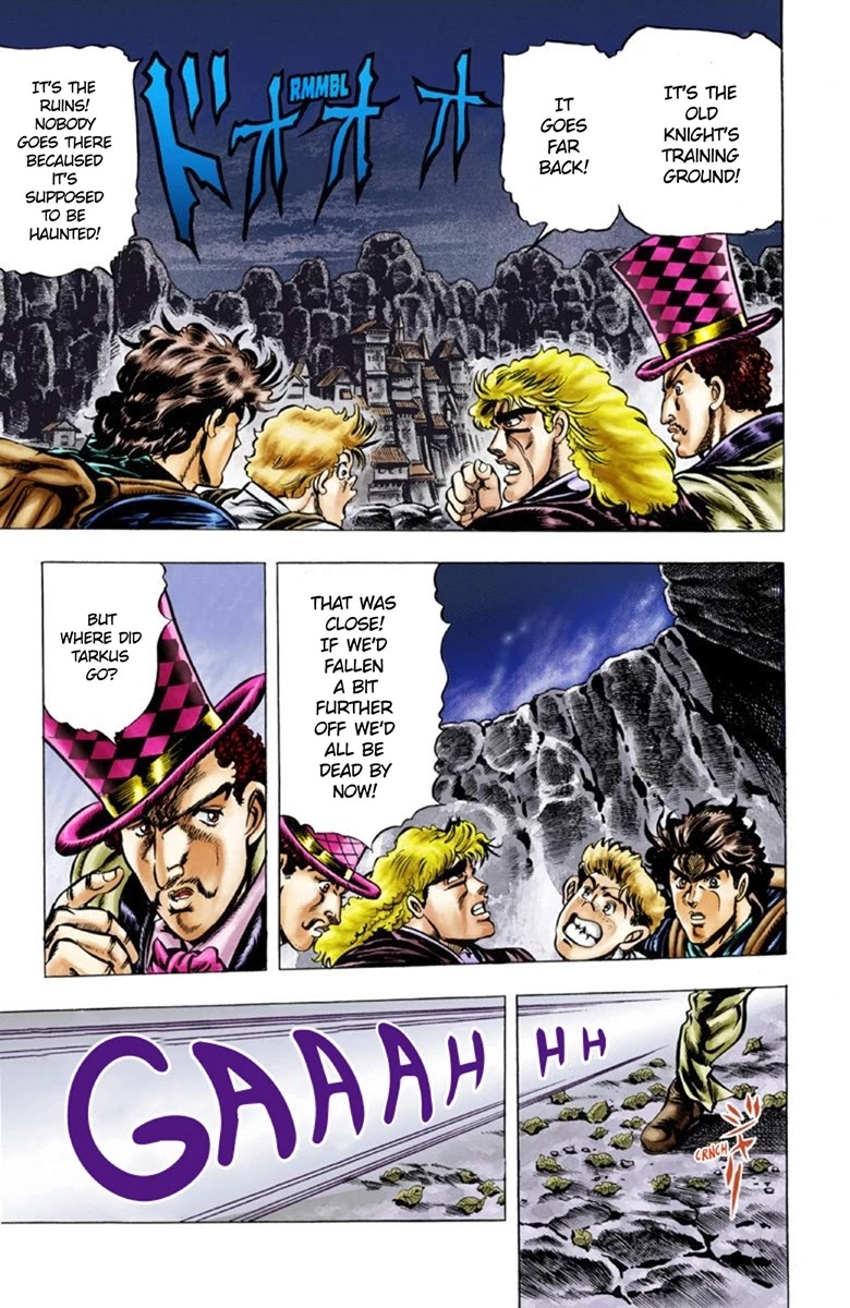 JoJo's Bizarre Adventure Part 1 - Phantom Blood (Official Colored) Chapter 31 page 12 - Chapter 31: The Knights' Ruins