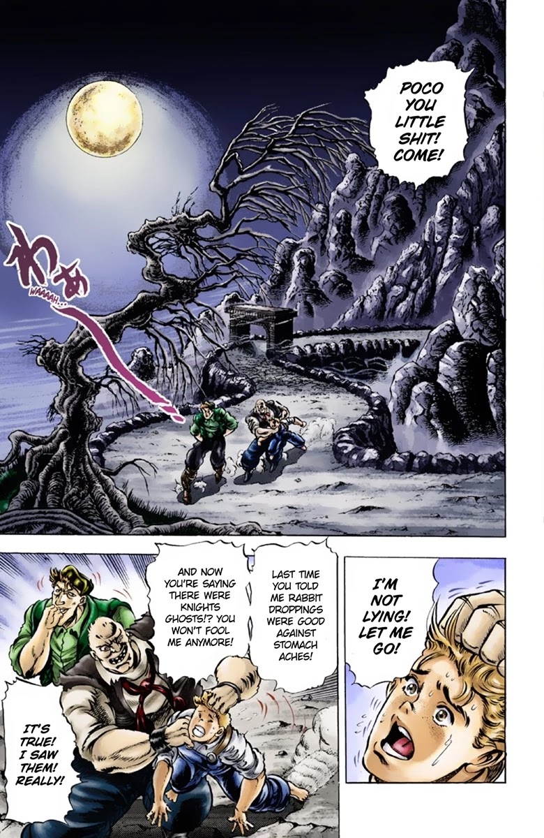 JoJo's Bizarre Adventure Part 1 - Phantom Blood (Official Colored) Chapter 31 page 2 - Chapter 31: The Knights' Ruins