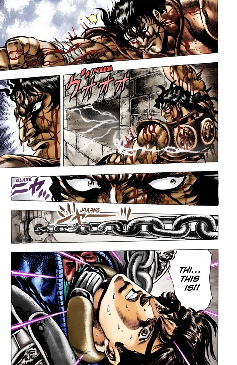 JoJo's Bizarre Adventure Part 1 - Phantom Blood (Official Colored) Chapter 32 page 17 - Chapter 32: The Medieval Knights' Training Ground for Murder