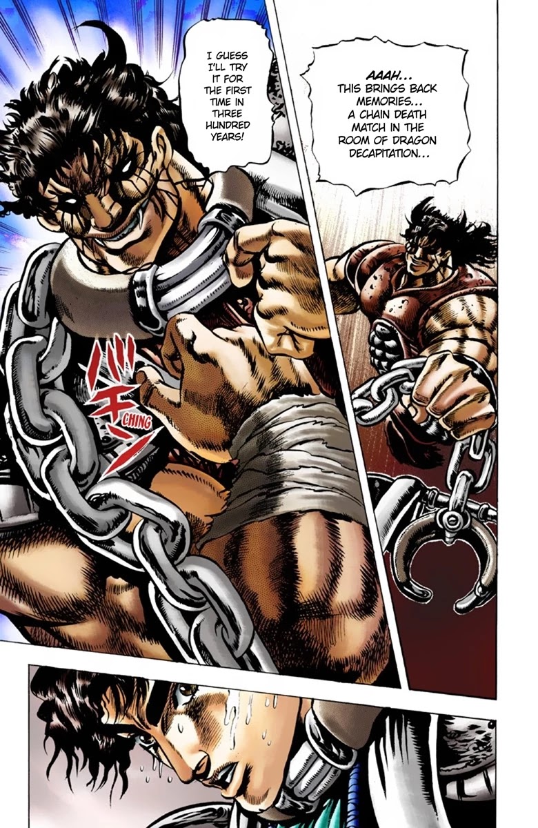 JoJo's Bizarre Adventure Part 1 - Phantom Blood (Official Colored) Chapter 32 page 19 - Chapter 32: The Medieval Knights' Training Ground for Murder