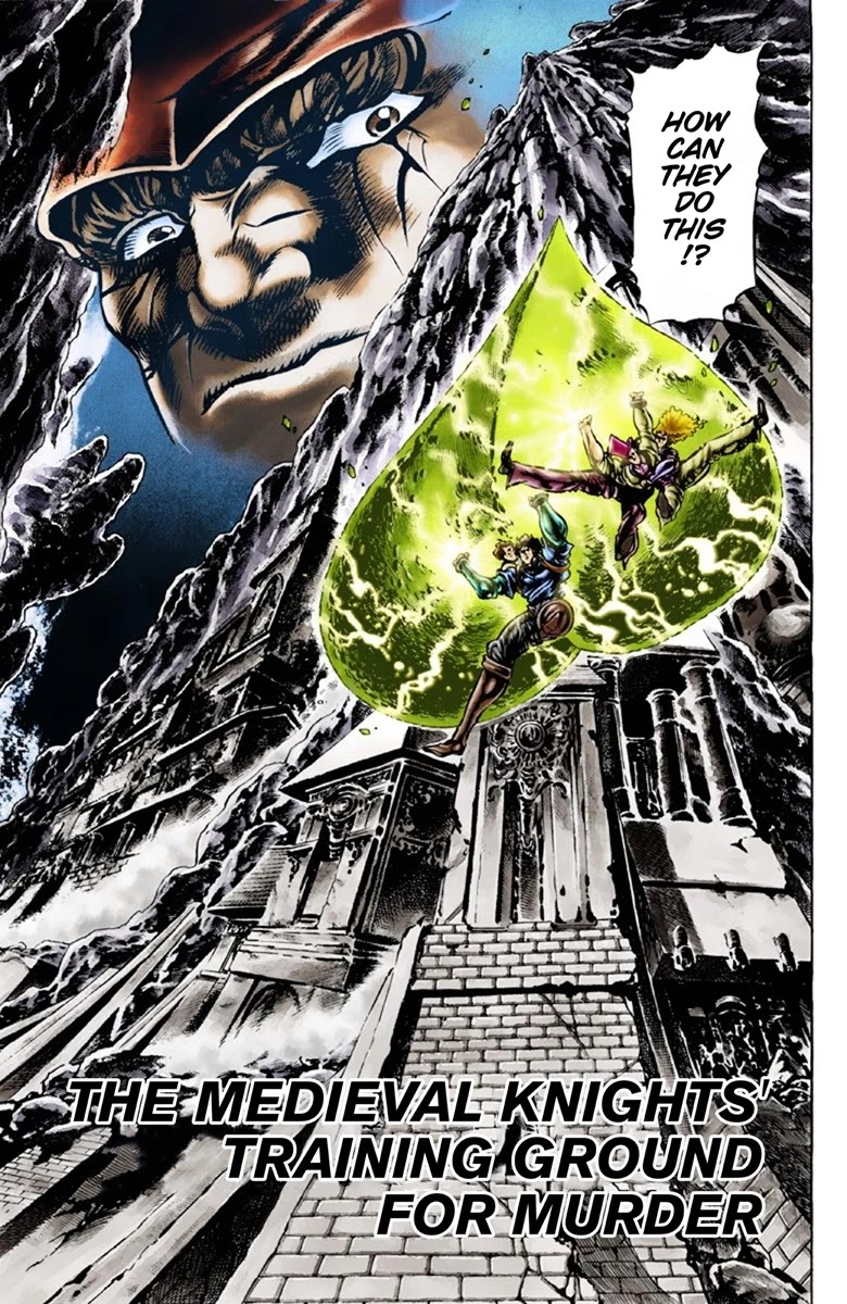 JoJo's Bizarre Adventure Part 1 - Phantom Blood (Official Colored) Chapter 32 page 2 - Chapter 32: The Medieval Knights' Training Ground for Murder