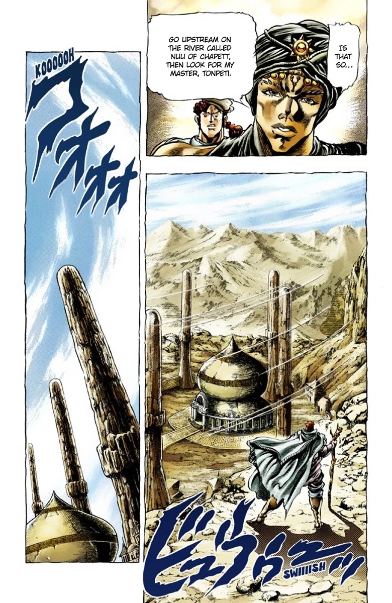 JoJo's Bizarre Adventure Part 1 - Phantom Blood (Official Colored) Chapter 32 page 8 - Chapter 32: The Medieval Knights' Training Ground for Murder