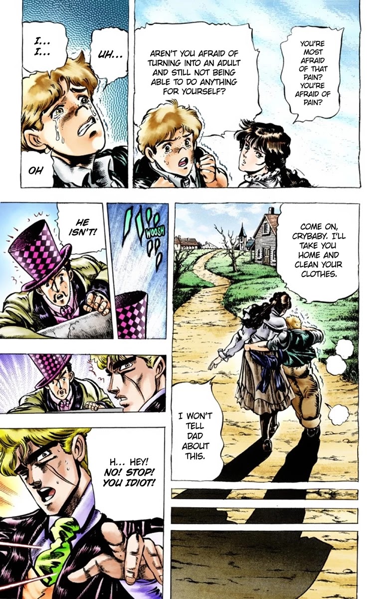 JoJo's Bizarre Adventure Part 1 - Phantom Blood (Official Colored) Chapter 33 page 15 - Chapter 33: Pluck for Tomorrow and the Successor Part 1