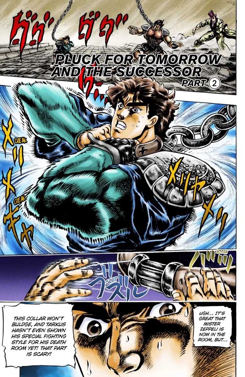 JoJo's Bizarre Adventure Part 1 - Phantom Blood (Official Colored) Chapter 34 page 2 - Chapter 34: Pluck for Tomorrow and the Successor Part 2