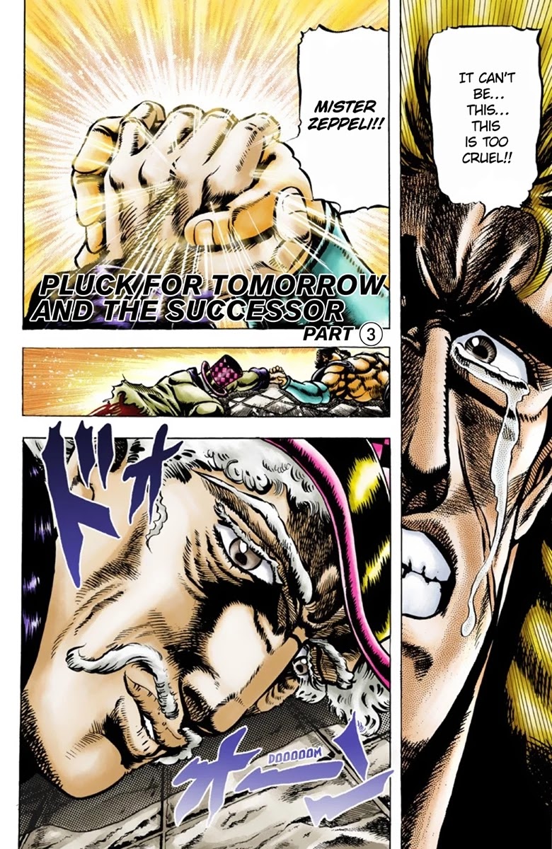 JoJo's Bizarre Adventure Part 1 - Phantom Blood (Official Colored) Chapter 35 page 1 - Chapter 35: Pluck for Tomorrow and the Successor Part 3