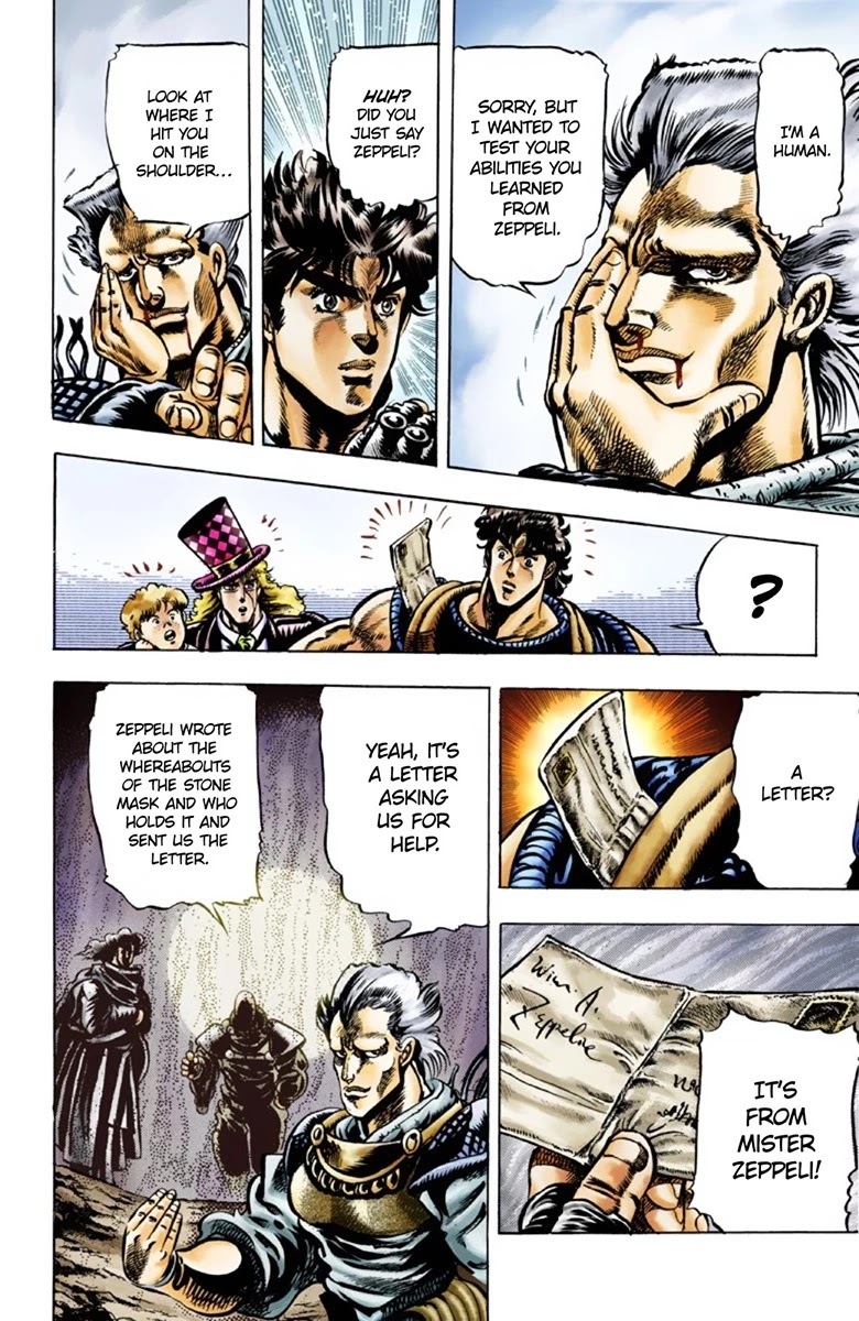 JoJo's Bizarre Adventure Part 1 - Phantom Blood (Official Colored) Chapter 36 page 14 - Chapter 36: The Three from a Faraway Land Part 1
