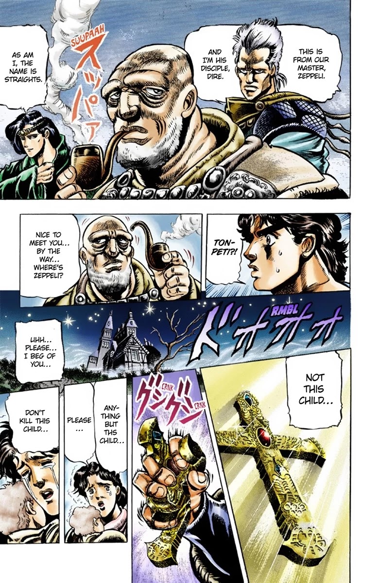 JoJo's Bizarre Adventure Part 1 - Phantom Blood (Official Colored) Chapter 36 page 15 - Chapter 36: The Three from a Faraway Land Part 1