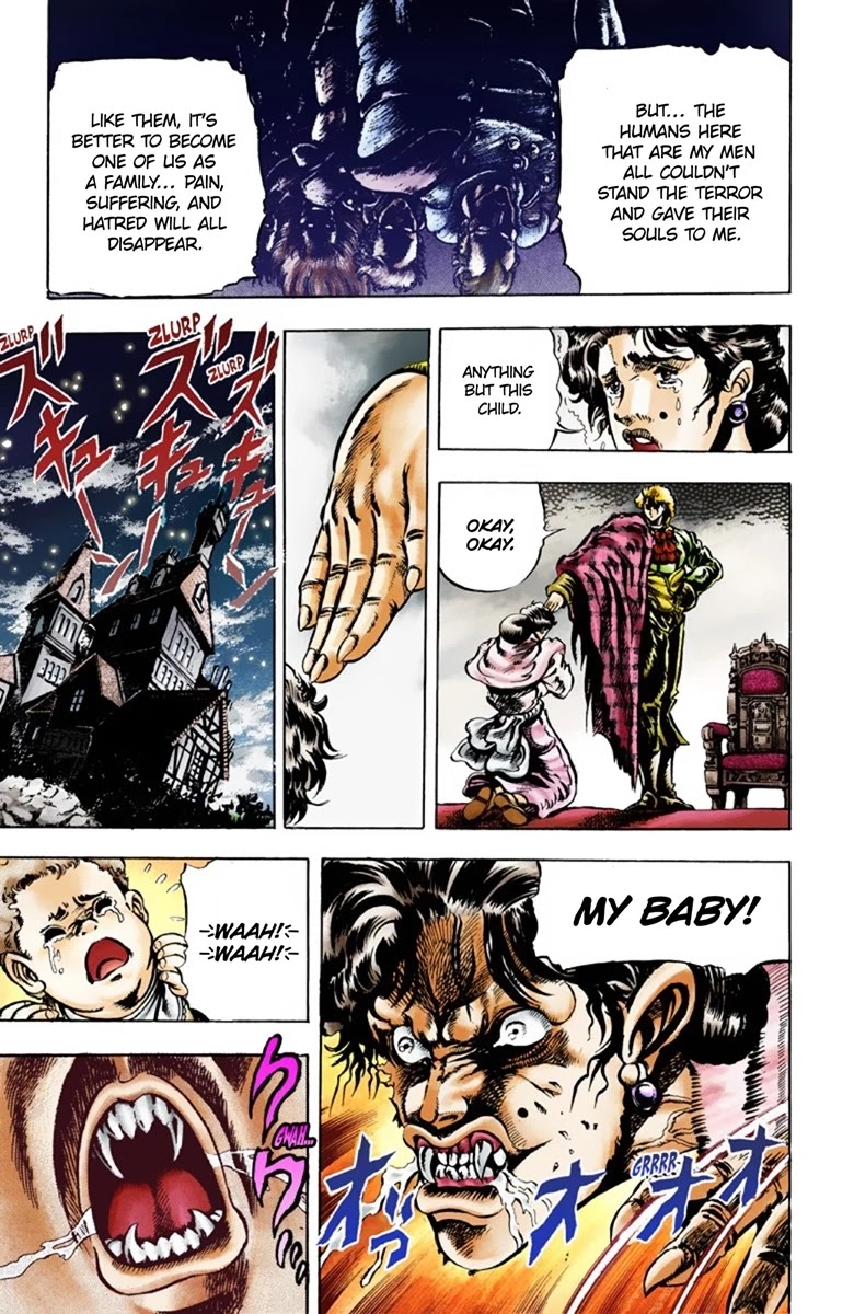 JoJo's Bizarre Adventure Part 1 - Phantom Blood (Official Colored) Chapter 36 page 18 - Chapter 36: The Three from a Faraway Land Part 1