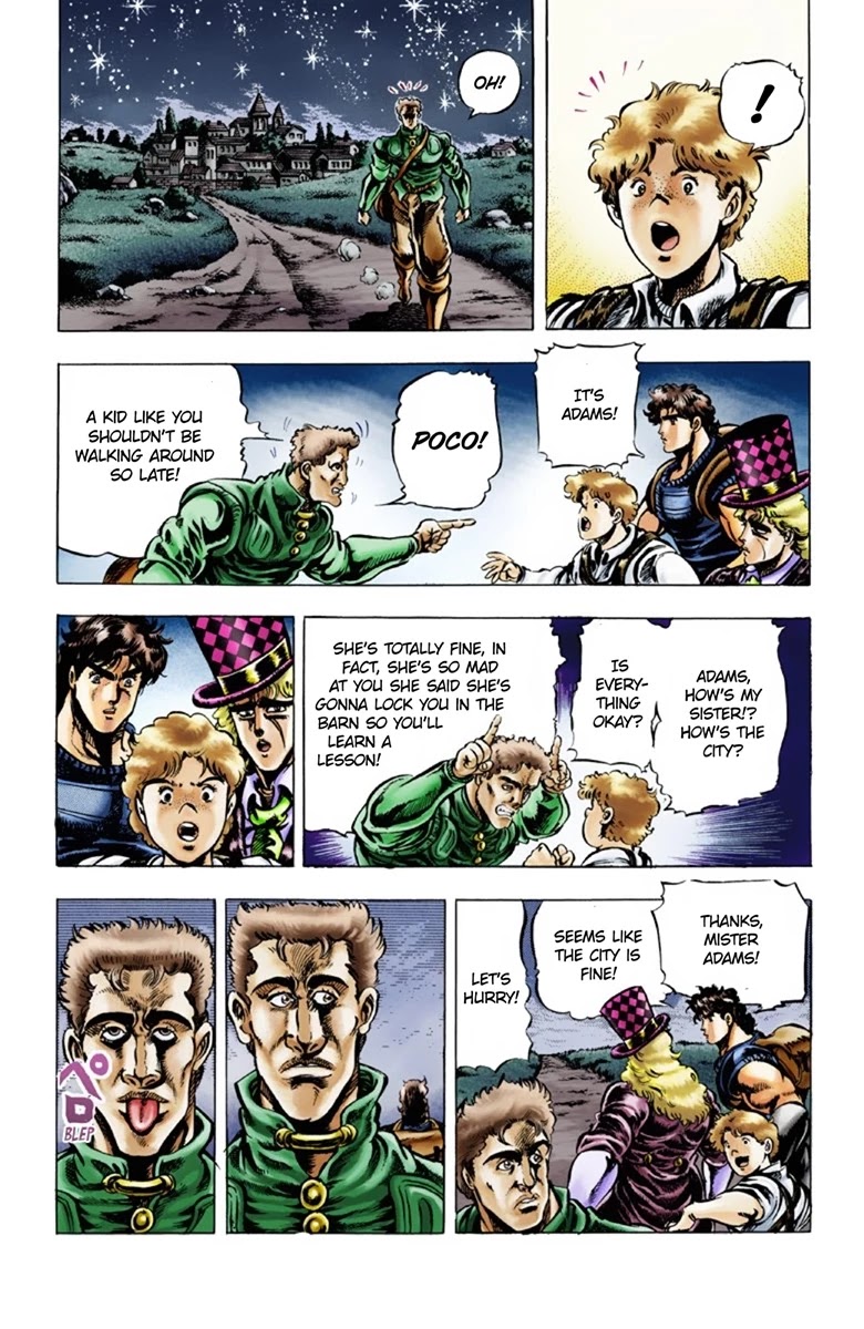 JoJo's Bizarre Adventure Part 1 - Phantom Blood (Official Colored) Chapter 36 page 6 - Chapter 36: The Three from a Faraway Land Part 1