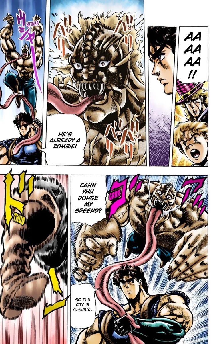 JoJo's Bizarre Adventure Part 1 - Phantom Blood (Official Colored) Chapter 36 page 8 - Chapter 36: The Three from a Faraway Land Part 1