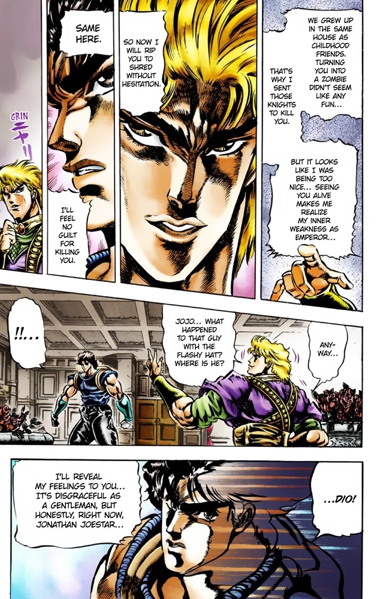 JoJo's Bizarre Adventure Part 1 - Phantom Blood (Official Colored) Chapter 38 page 7 - Chapter 38: The Three from a Faraway Land Part 3