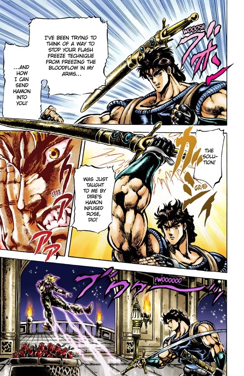 JoJo's Bizarre Adventure Part 1 - Phantom Blood (Official Colored) Chapter 39 page 2 - Chapter 39: Fire and Ice, Jonathan and Dio Part 1