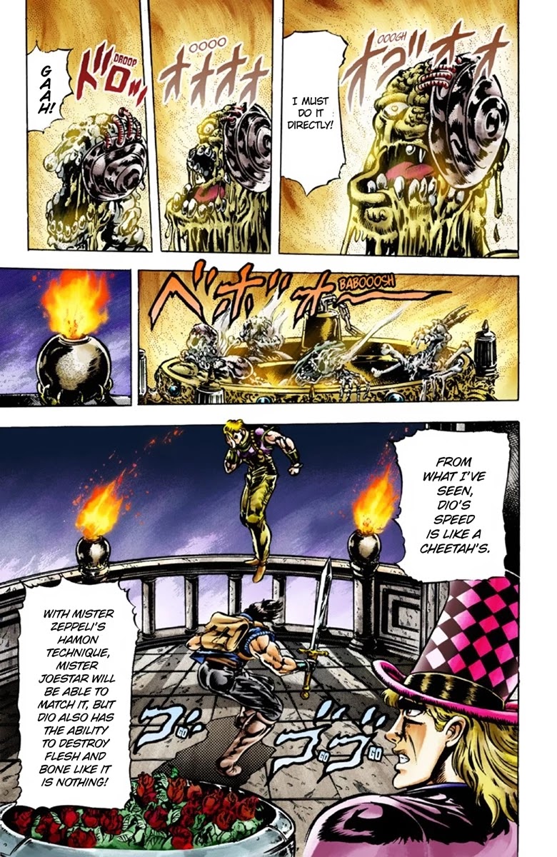JoJo's Bizarre Adventure Part 1 - Phantom Blood (Official Colored) Chapter 39 page 8 - Chapter 39: Fire and Ice, Jonathan and Dio Part 1