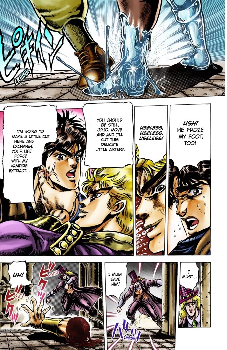 JoJo's Bizarre Adventure Part 1 - Phantom Blood (Official Colored) Chapter 40 page 4 - Chapter 40: Fire and Ice, Jonathan and Dio Part 2