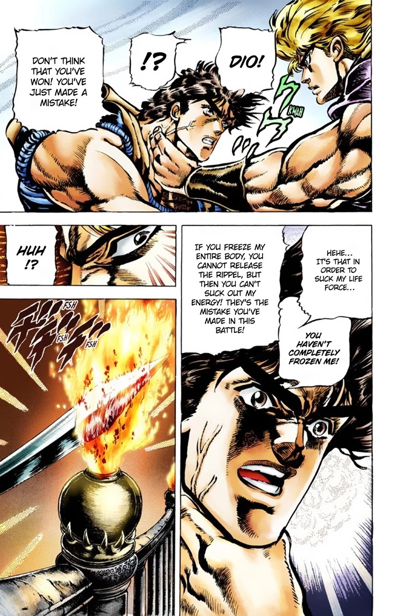 JoJo's Bizarre Adventure Part 1 - Phantom Blood (Official Colored) Chapter 40 page 6 - Chapter 40: Fire and Ice, Jonathan and Dio Part 2