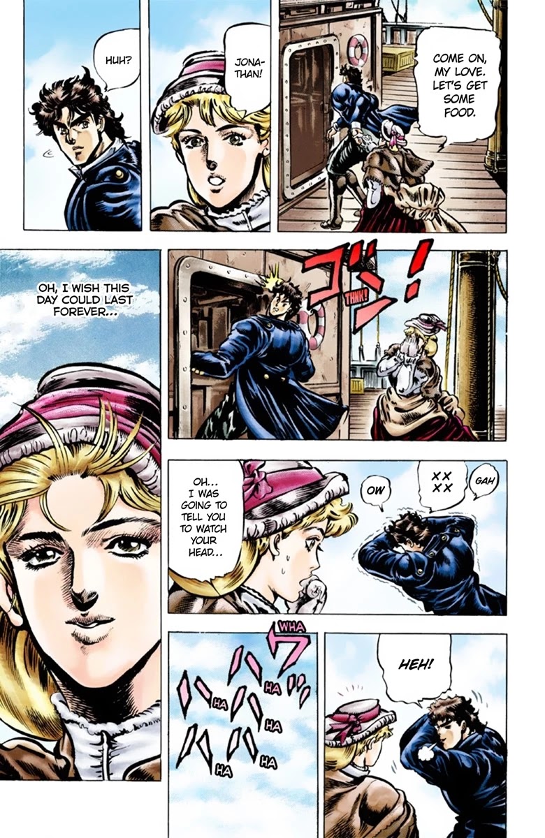 JoJo's Bizarre Adventure Part 1 - Phantom Blood (Official Colored) Chapter 42 page 6 - Chapter 42: Fire and Ice, Jonathan and Dio Part 4
