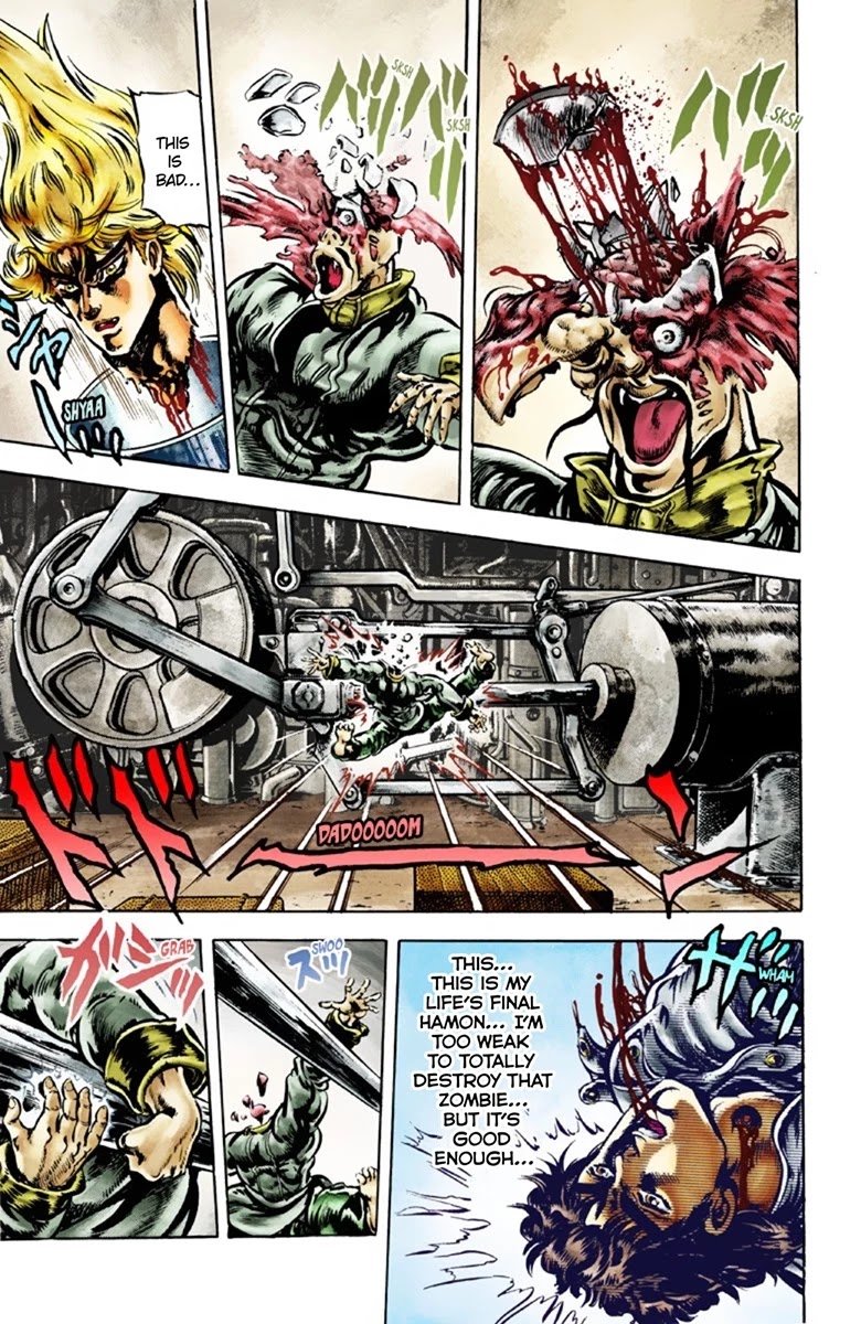 JoJo's Bizarre Adventure Part 1 - Phantom Blood (Official Colored) Chapter 43 page 15 - Chapter 43: Fire and Ice, Jonathan and Dio Part 5