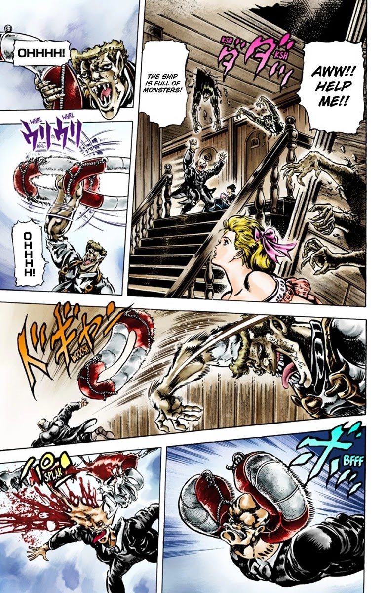 JoJo's Bizarre Adventure Part 1 - Phantom Blood (Official Colored) Chapter 43 page 7 - Chapter 43: Fire and Ice, Jonathan and Dio Part 5