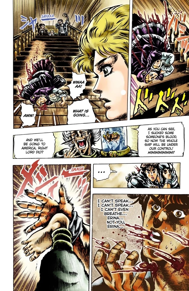 JoJo's Bizarre Adventure Part 1 - Phantom Blood (Official Colored) Chapter 43 page 8 - Chapter 43: Fire and Ice, Jonathan and Dio Part 5