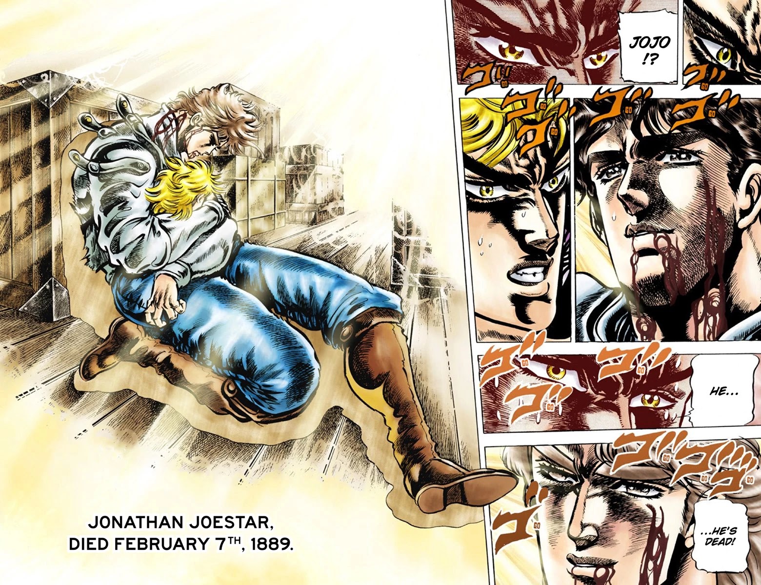 JoJo's Bizarre Adventure Part 1 - Phantom Blood (Official Colored) Chapter 44 page 13 - Chapter 44: Fire and Ice, Jonathan and Dio Part 6 [END]