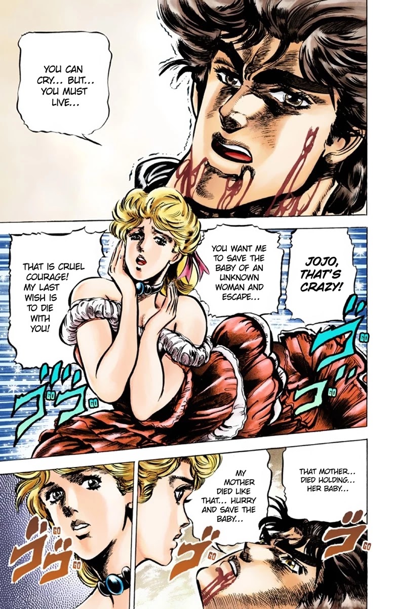 JoJo's Bizarre Adventure Part 1 - Phantom Blood (Official Colored) Chapter 44 page 5 - Chapter 44: Fire and Ice, Jonathan and Dio Part 6 [END]