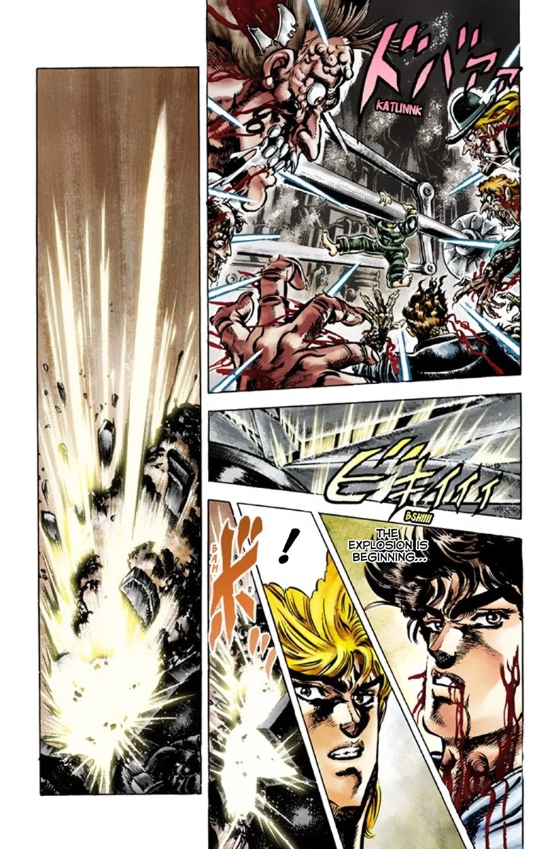 JoJo's Bizarre Adventure Part 1 - Phantom Blood (Official Colored) Chapter 44 page 7 - Chapter 44: Fire and Ice, Jonathan and Dio Part 6 [END]