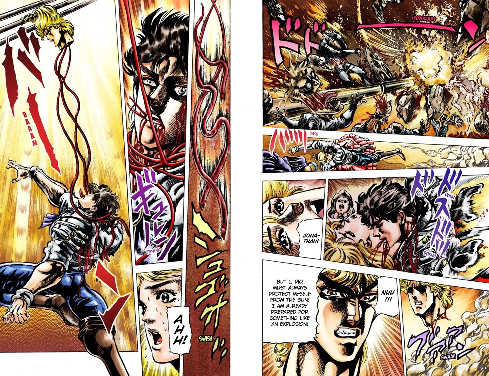JoJo's Bizarre Adventure Part 1 - Phantom Blood (Official Colored) Chapter 44 page 8 - Chapter 44: Fire and Ice, Jonathan and Dio Part 6 [END]