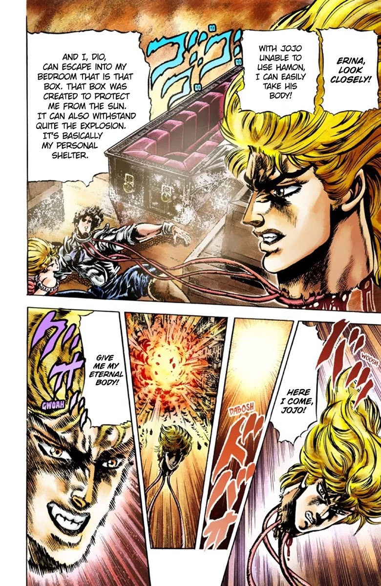 JoJo's Bizarre Adventure Part 1 - Phantom Blood (Official Colored) Chapter 44 page 9 - Chapter 44: Fire and Ice, Jonathan and Dio Part 6 [END]