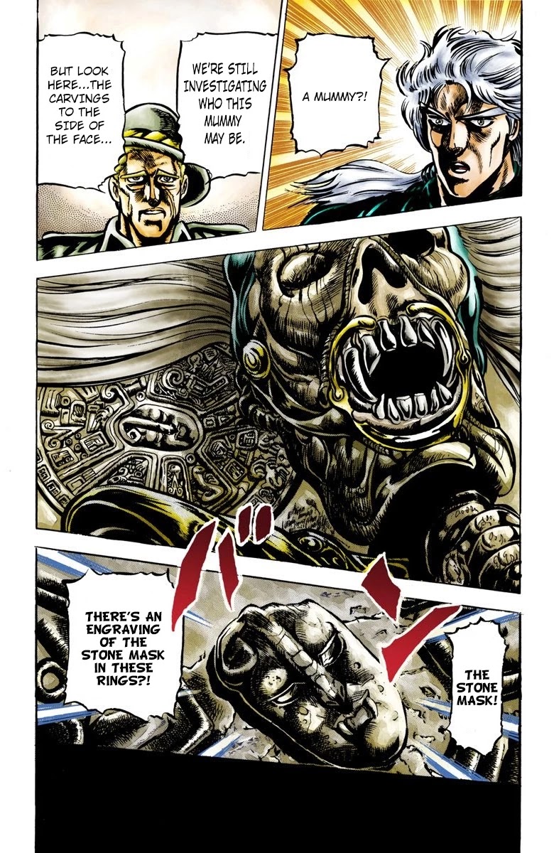 JoJo's Bizarre Adventure Part 2 - Battle Tendency (Official Colored) Chapter 1 page 4 - Chapter 1: Joseph Joestar of New York