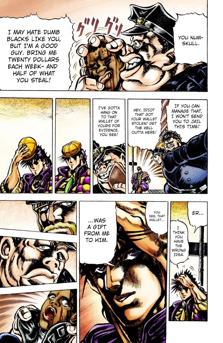 JoJo's Bizarre Adventure Part 2 - Battle Tendency (Official Colored) Chapter 1 page 9 - Chapter 1: Joseph Joestar of New York